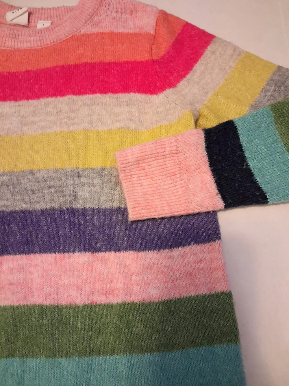 Gap Girls Striped Multicolor Knit Sweater Dress Small